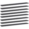 vidaXL Př&iacute;davn&eacute; police 8 ks &scaron;ed&eacute; 80 x 10 x 1,5 cm dřevotř&iacute;ska