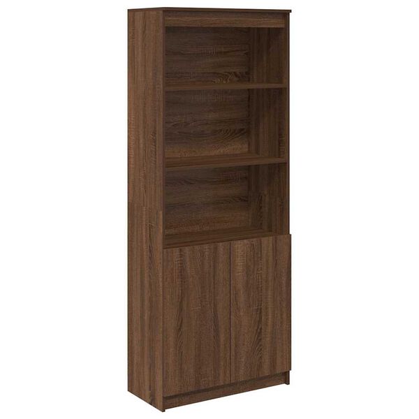 vidaXL Skř&iacute;ň highboard hněd&yacute; dub 70 x 35 x 180 cm kompozitn&iacute; dřevo