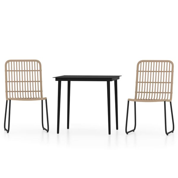 vidaXL 3dílný zahradní jídelní set dub