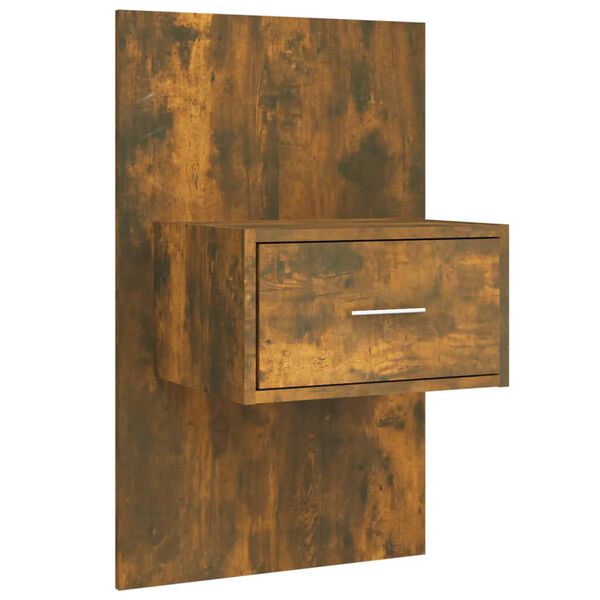 vidaXL Čelo postele se skř&iacute;ňkami kouřov&yacute; dub kompozitn&iacute; dřevo