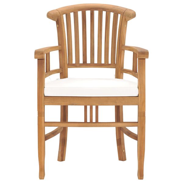 vidaXL 7d&iacute;ln&yacute; zahradn&iacute; j&iacute;deln&iacute; set s podu&scaron;kami masivn&iacute; teakov&eacute; dřevo