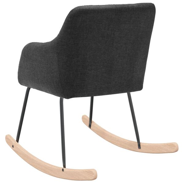 vidaXL Houpac&iacute; křeslo tmavě &scaron;ed&eacute; textil