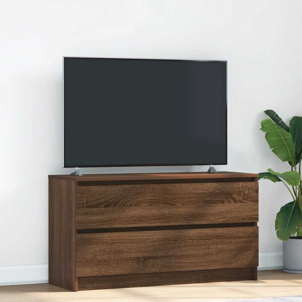 vidaXL TV skříňka hnědý dub 100x35x54 cm kompozitní dřevo