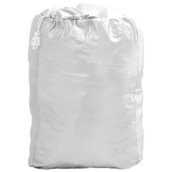 vidaXL Autopotah pro SUV s popruhy na přezky cel&yacute; stř&iacute;brn&yacute; XL PEVA