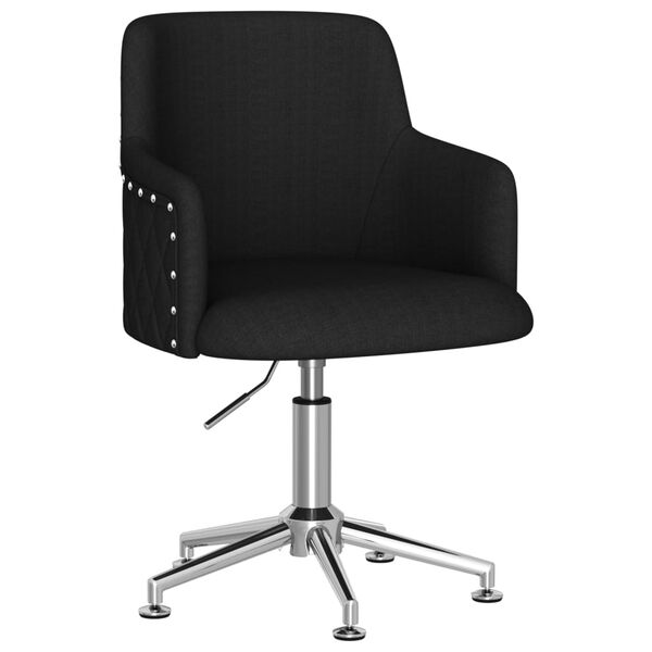 vidaXL Otočn&aacute; kancel&aacute;řsk&aacute; židle čern&aacute; textil