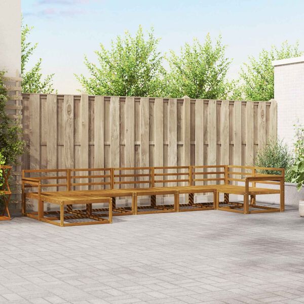 vidaXL Venkovn&iacute; pohovkov&aacute; souprava 7 pcs Př&iacute;rodn&iacute;