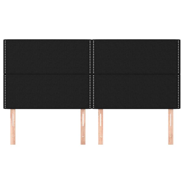 vidaXL Čelo postele čern&eacute; 180x5x118/128 cm l&aacute;tkov&eacute;