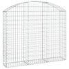 vidaXL Klenut&yacute; gabionov&yacute; ko&scaron; 150 x 30 x 120/140 cm pozinkovan&eacute; železo