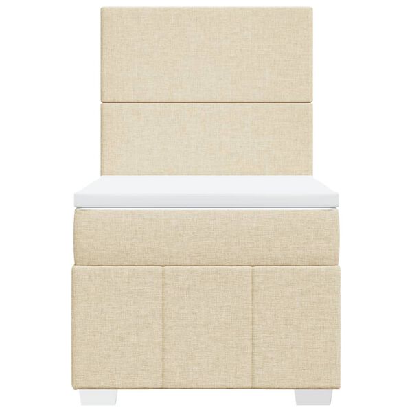 vidaXL Box spring postel s matrac&iacute; kr&eacute;mov&aacute; 80 x 200 cm textil
