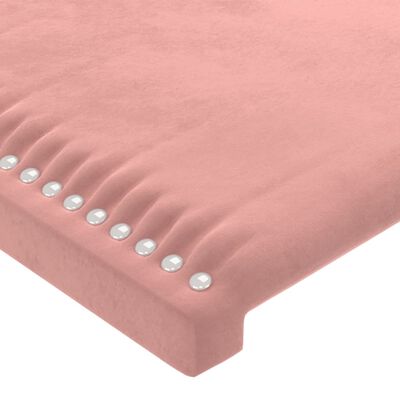 vidaXL Rám postele s čelem růžový 120 x 200 cm samet