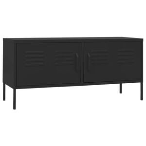 vidaXL TV skř&iacute;ňka čern&aacute; 105 x 35 x 50 cm ocel