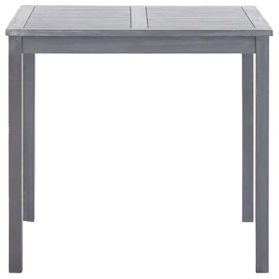 vidaXL Zahradní stůl šedý 80 x 80 x 74 cm masivní akáciové dřevo
