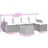 vidaXL 6dílná zahradní sedací souprava s poduškami šedá polyratan