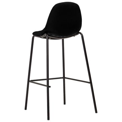 vidaXL Barové židle 4 ks černé textil