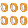 vidaXL Maskovac&iacute; p&aacute;sky pro mal&iacute;ře 6 ks Žlut&aacute; 30 mm x 50 m Pap&iacute;r