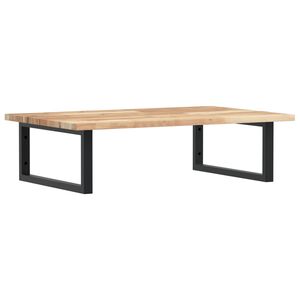 vidaXL Deska pod umyvadlo n&aacute;stěnn&aacute; ocel a masivn&iacute; ak&aacute;ciov&eacute; dřevo