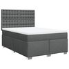 vidaXL Box spring postel s matrac&iacute; tmavě &scaron;ed&aacute; 160x200 cm textil