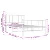 vidaXL Kovov&yacute; r&aacute;m postele s hlavov&yacute;m a nožn&iacute;m čelem b&iacute;l&yacute; 80 x 200 cm