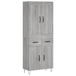 vidaXL Skř&iacute;ň highboard &scaron;ed&aacute; sonoma 69,5 x 34 x 180 cm kompozitn&iacute; dřevo