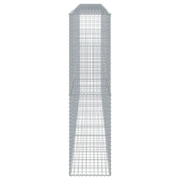 vidaXL Gabionový koš s víkem 500 x 50 x 200 cm pozinkované železo