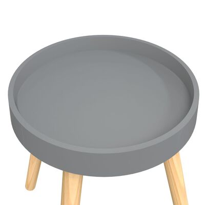 vidaXL Odkládací stolek šedý 38x38x40 cm kompozitní dřevo a borovice