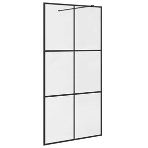 vidaXL Z&aacute;stěna do průchoz&iacute; sprchy čir&eacute; ESG sklo 100 x 195 cm čern&aacute;