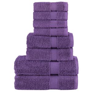 vidaXL 8d&iacute;ln&aacute; sada ručn&iacute;ků Premium SOLUND fialov&aacute; 600 g/m&sup2;