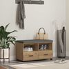 vidaXL Chodbičkov&aacute; lavice s pol&scaron;t&aacute;řem Artisanov&yacute; dub 80 x 38 x 46 cm