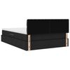 vidaXL Postel s &uacute;ložn&yacute;m prostorem a LED osvětlen&iacute;m Čern&aacute; 140 x 190 cm