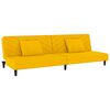 vidaXL 2místná rozkládací pohovka se 2 polštáři žlutá samet