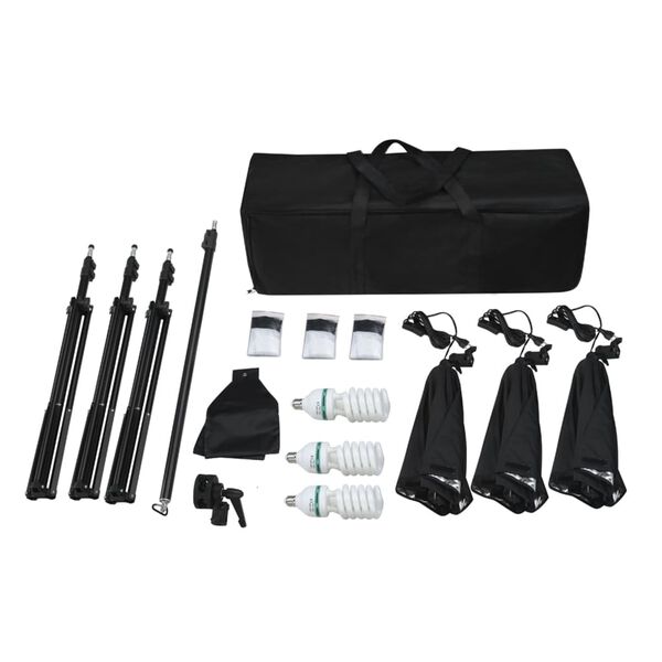 vidaXL Fotostudio set se softboxy a fotopozad&iacute;m