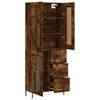 vidaXL Skř&iacute;ň highboard kouřov&yacute; dub 69,5 x 34 x 180 cm kompozitn&iacute; dřevo