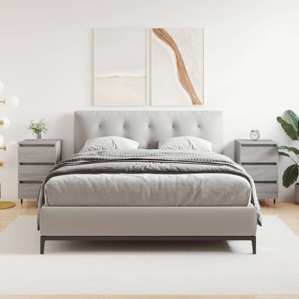 vidaXL Nočn&iacute; stolky 2 ks &scaron;ed&eacute; sonoma 40 x 35 x 69 cm kompozitn&iacute; dřevo