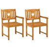 vidaXL Venkovn&iacute; lavice 2 pcs Př&iacute;rodn&iacute; 56 x 55,5 x 90 cm