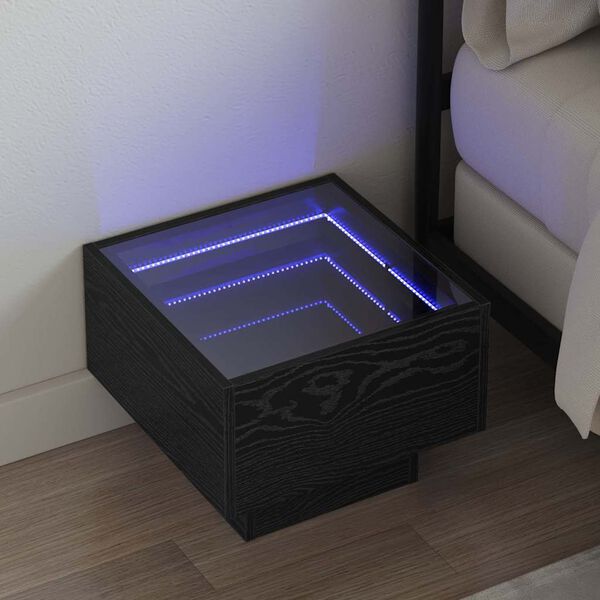 vidaXL Konferenčn&iacute; stolek Čern&yacute; dub 40 x 40 x 30 cm Kompozitn&iacute; dřevo