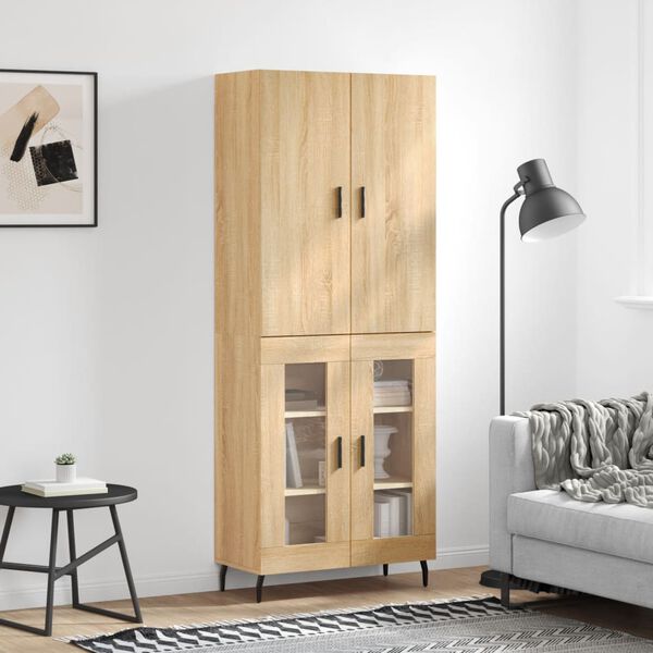 vidaXL Skř&iacute;ň highboard dub sonoma 69,5 x 34 x 180 cm kompozitn&iacute; dřevo