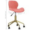 vidaXL Otočn&eacute; j&iacute;deln&iacute; židle 2 ks růžov&eacute; samet