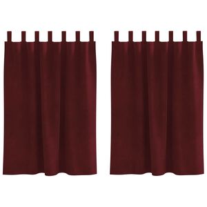 vidaXL Zatemňovac&iacute; z&aacute;věsy 2 pcs V&iacute;no Červen&eacute; 140 x 140 cm samet
