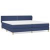 vidaXL Box spring postel s matrac&iacute; modr&aacute; 200x200 cm textil