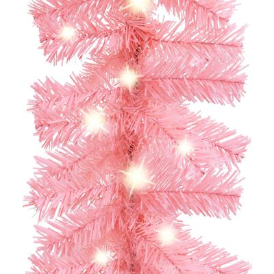 vidaXL Vánoční girlanda s LED světýlky 5 m růžová