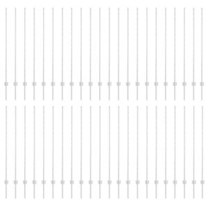 vidaXL Plotov&yacute; sloupek. 44 pcs Stř&iacute;brn&aacute; 180 cm Ocel