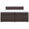 vidaXL Box spring postel s matrac&iacute; tmavě hněd&aacute; 200x200 cm textil