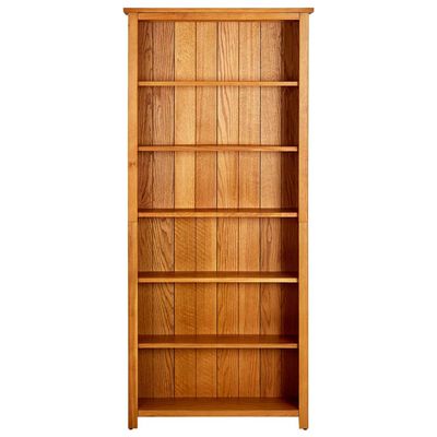 vidaXL Knihovna se 6 policemi 80 x 22,5 x 180 cm masivní dubové dřevo