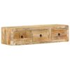 vidaXL N&aacute;stěnn&aacute; TV skř&iacute;ňka 100x32x25 cm Masivn&iacute; dřevo, surov&eacute; mango