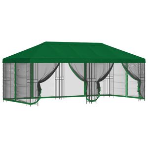 vidaXL Alt&aacute;n s bočn&iacute;mi stěnami 6 x 3 m Zelen&aacute; Polyester a ocel 190 gsm