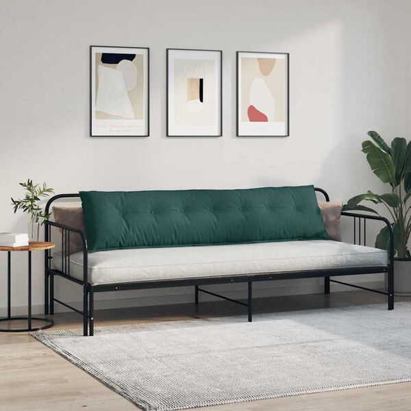 vidaXL Pol&scaron;t&aacute;ř na z&aacute;da Tmavě zelen&aacute; 200 x 19 x 50 cm textil