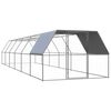 vidaXL Venkovn&iacute; klec pro kuřata 3 x 12 x 2 m pozinkovan&aacute; ocel
