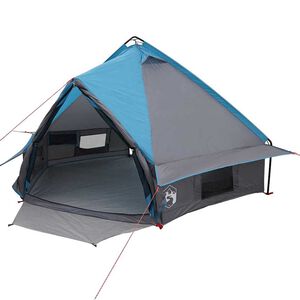 vidaXL Teepee stan pro 4 osoby Modr&yacute; a &scaron;ed&yacute; 388 x 320 x 169 cm