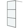 vidaXL Sprchov&aacute; z&aacute;stěna walk-in čern&aacute; 90 x 195 cm ml&eacute;čn&eacute; ESG sklo