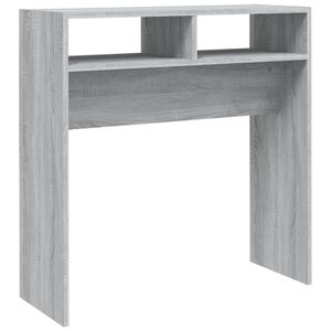 vidaXL Konzolov&yacute; stolek &scaron;ed&yacute; sonoma 78 x 30 x 80 cm kompozitn&iacute; dřevo